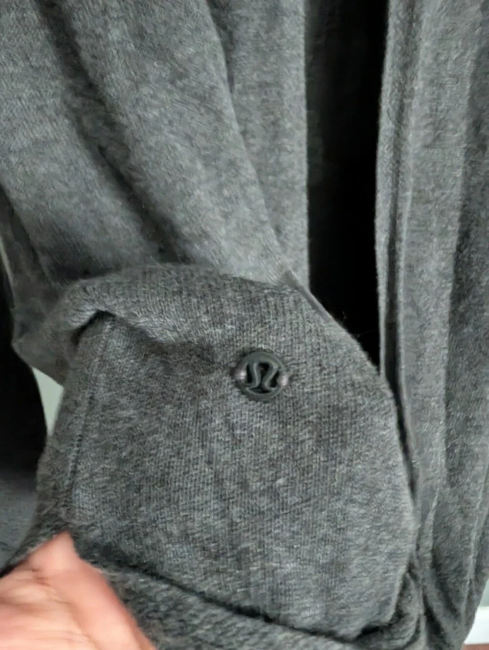 Lululemon Back To Balance Gray Knit Long-Sleeve Sweater